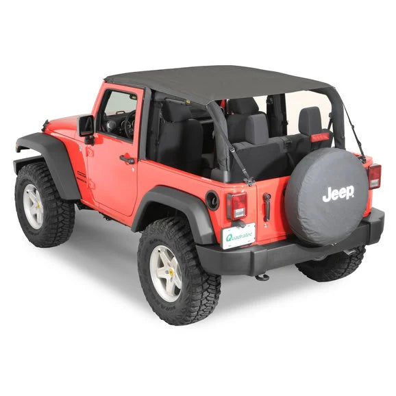 Load image into Gallery viewer, QuadraTop 13835-35 Bimini Top Plus in Black Diamond for 07-18 Jeep Wrangler JK 2 Door
