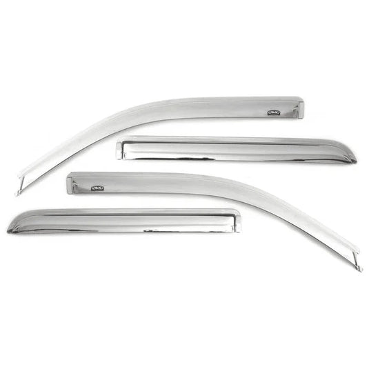 AVS 684981 Window Deflector Ventvisor Stick-On 4pc. Set in Chrome for 14-19 Jeep Cherokee KL