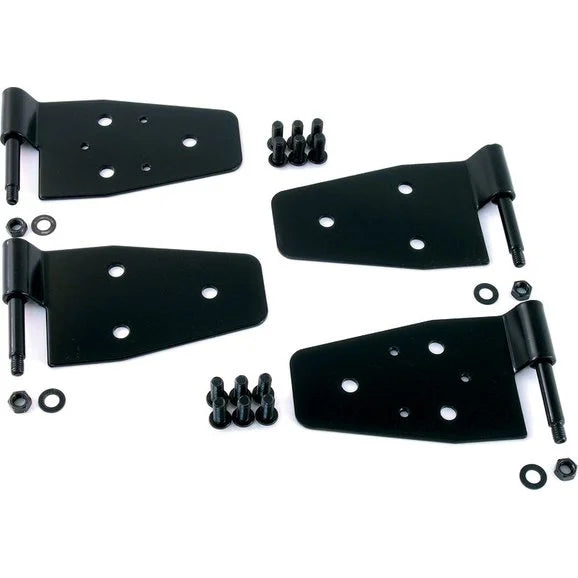 Crown Automotive RT26003 Matte Black Door Hinge Set for 87-06 Jeep Wrangler YJ, TJ & Unlimited