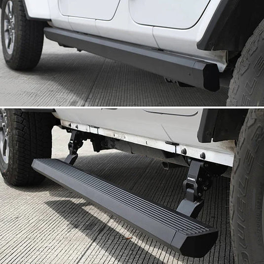 Go Rhino E-BOARD E1 Electric Running Board Kit for 18-23 Jeep Wrangler JL Unlimited 4-Door