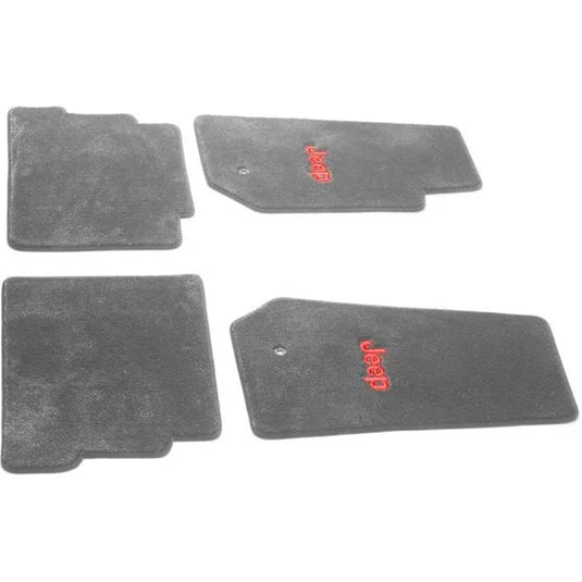 Lloyd Mats J0431167 4-Piece Floor Mats in Gray with Red Logo for 09-10 Jeep Grand Cherokee WK