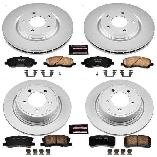 Power Stop CRK2848 Front & Rear Z17 Evolution Geomet Coated Brake Kit For 09-17 Jeep Compass & Jeep Patriot MK