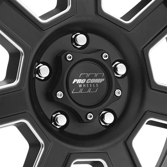 Pro Comp Sledge Series 43 in Black with Milled Edges for 07-24 Jeep Wrangler JL, JK & Gladiator JT