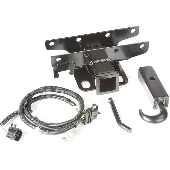 Rugged Ridge 11580.63 Receiver Hitch Kit with Tow Hook for 07-18 Jeep Wrangler JK