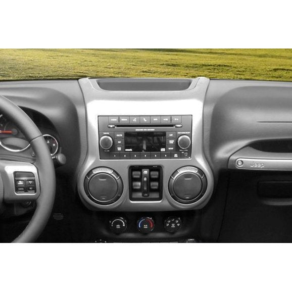 Rugged Ridge 11157.24 Center Radio Trim in Charcoal for 11-18 Jeep Wrangler JK