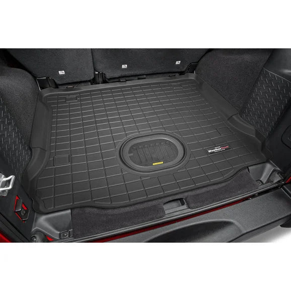 Load image into Gallery viewer, WeatherTech Cargo Liner for 15-18 Jeep Wrangler Unlimited JK 4 Door with All Weather Subwoofer
