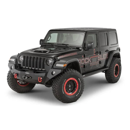 Rock Slide Engineering FB-F-101-JL Rigid Front Bumper without Bullbar & with Winch Plate for 18-23 Jeep Wrangler JL & Gladiator JT