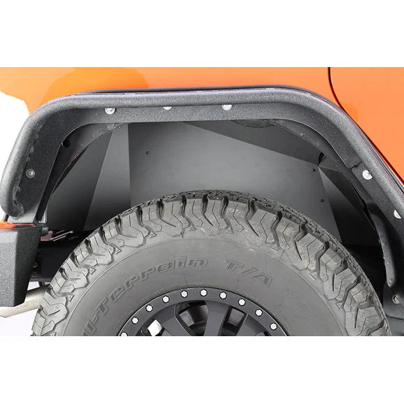 Load image into Gallery viewer, Fishbone Offroad FB33007R Aluminum Rear Inner Fender Liners in Black for 07-18 Jeep Wrangler JK
