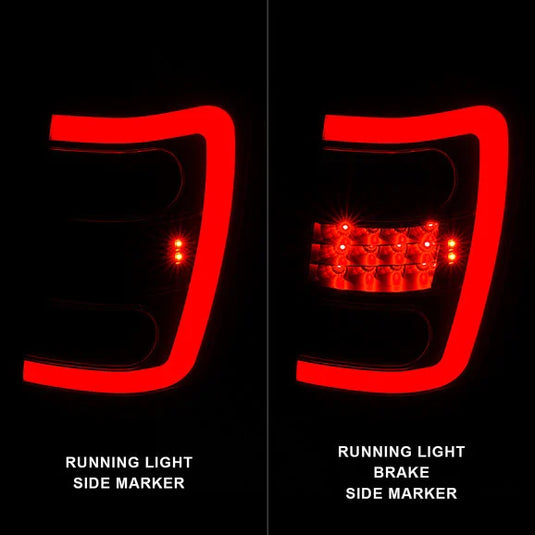 Anzo USA LED Tail Lights with C Light Bar for 99-04 Jeep Grand Cherokee WJ