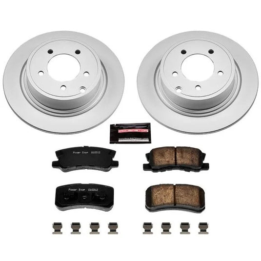 Power Stop CRK1630 Rear Z17 Evolution Geomet Coated Brake Kit for 09-17 Jeep Compass & Patriot