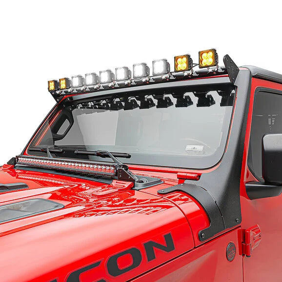 ZROADZ Multi-LED Roof Cross Bar with A-Pillar Brackets & LED Lights for 18-24 Jeep Wrangler JL & Gladiator JT