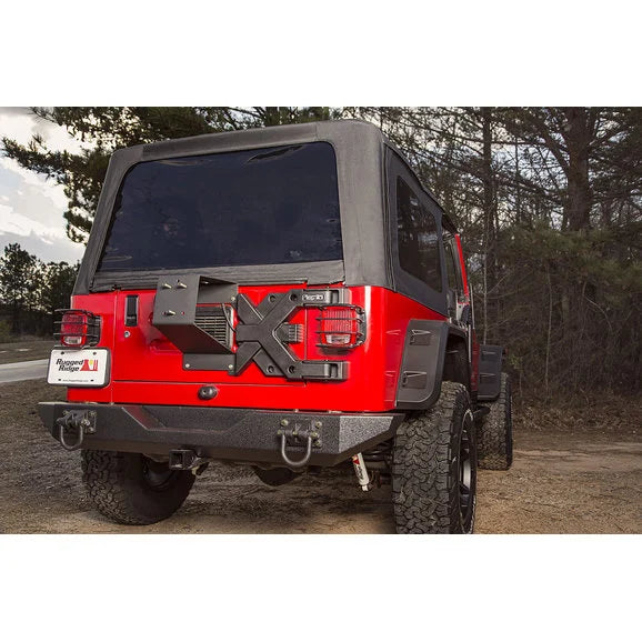 Load image into Gallery viewer, Rugged Ridge 11546.62 Spartacus HD Tire Carrier Wheel Mount for 97-06 Jeep Wrangler TJ
