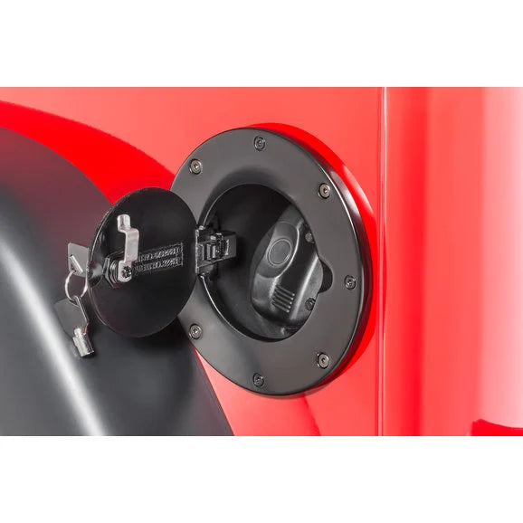 Load image into Gallery viewer, Rugged Ridge Locking Fuel Door for 97-06 Jeep Wrangler TJ &amp; Unlimited
