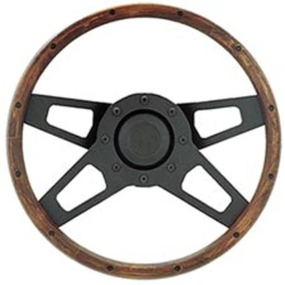 Grant Products 404 Challenger Series Steering Wheel in Genuine Walnut with Satin Black Spokes