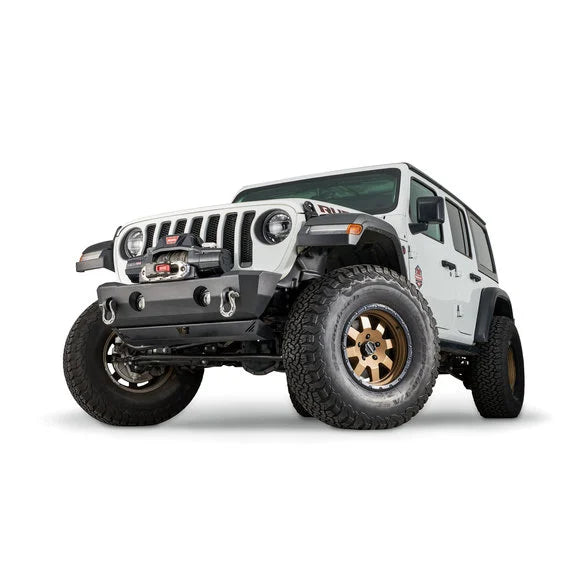 Load image into Gallery viewer, WARN Front Stubby Crawler Bumper for 07-24 Jeep Wrangler JL, JK &amp; Gladiator JT
