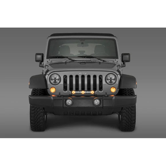 Load image into Gallery viewer, Quadratec J3 LED 17&quot; Light Bar with Grille Mount Brackets and Wiring for 07-18 Jeep Wrangler JK
