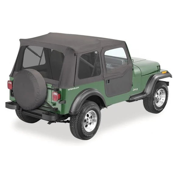 Bestop Supertop Soft Top with Tinted Windows and 2-Piece Doors for 80-95 Jeep CJ-7 & Wrangler YJ