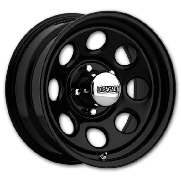 Cragar Series 397 Soft 8 Black Wheel for 99-14 Jeep Vehicles with 5x5 Bolt Pattern