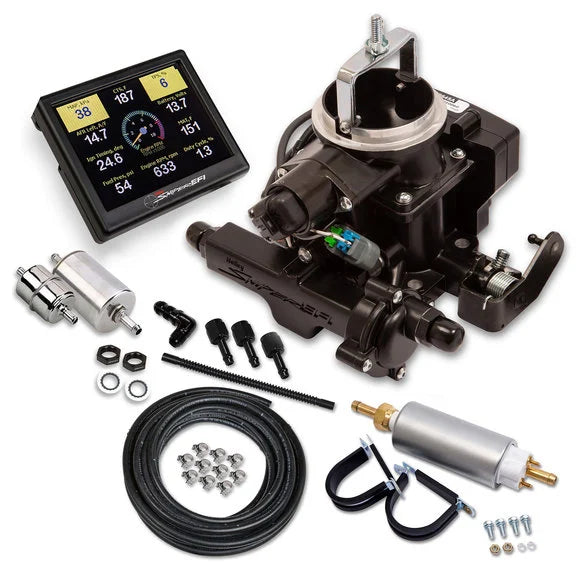 Holley 550-859K Sniper EFI BBD Carburetor Master Kit in Black for 71-86 CJ Jeep Vehicles with 258c.i. 6cyl