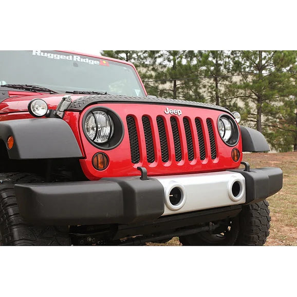 Load image into Gallery viewer, OMIX 12040.08 Silver Front Bumper Applique For 07-18 Jeep Wrangler JK
