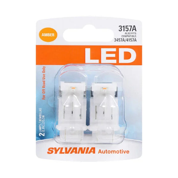 Load image into Gallery viewer, Sylvania 3157ASL.BP2 #3157A Amber SYL LED Mini Bulb 2 Pack
