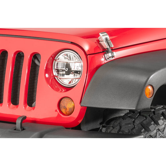 Load image into Gallery viewer, Kentrol Stainless Steel Euro Headlight Guards for 07-18 Jeep Wrangler JK
