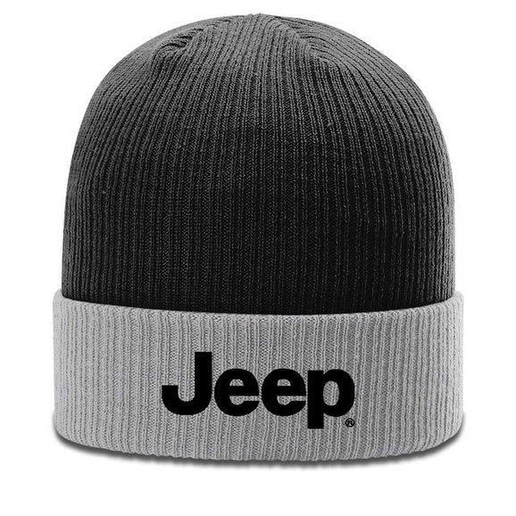 Load image into Gallery viewer, Jeep Merchandise Jeep Logo Knit Beanie Hats
