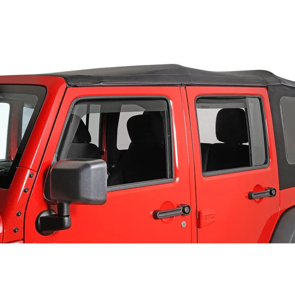WeatherTech 82443 Side Window Deflector Set in Dark Smoke for 07-18 Jeep Wrangler Unlimited JK