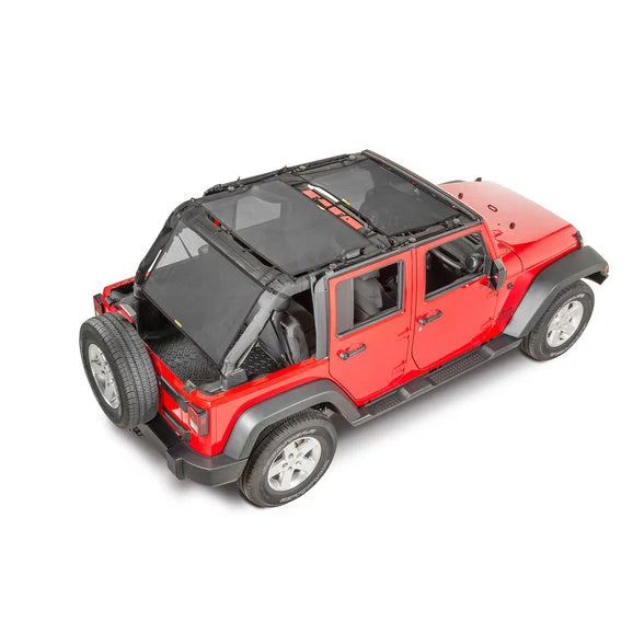 Dirtydog 4X4 Front, Rear & Cargo Sun Screen for 07-18 Jeep Wrangler Unlimited JK 4 Door