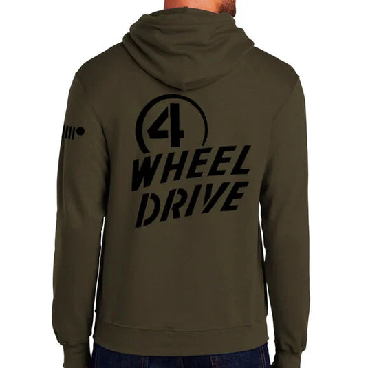 Jeep Merchandise Mens Jeep Willys Hoodie Sweatshirt in Heather Jeep Green