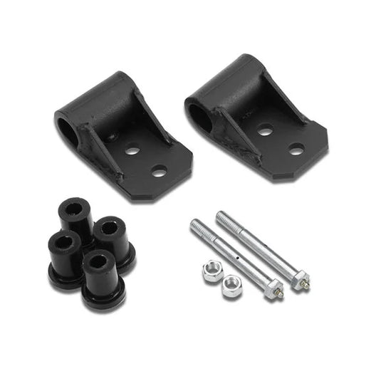 Warrior Products 403 2.5" Front Frame Shackle Brackets with Bushings & Bolts for 76-86 Jeep CJ7