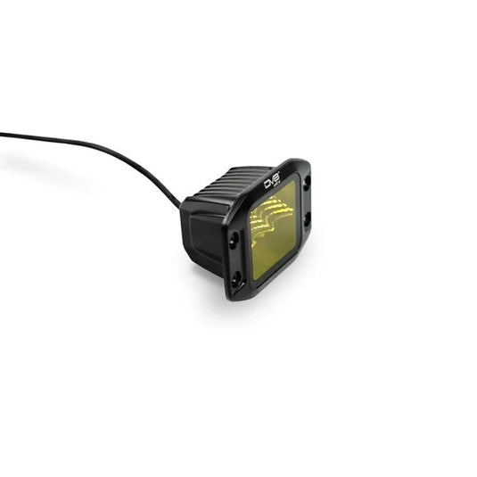 DV8 Offroad BE3FMW40W-A 3" Elite Series Amber LED Flush Mount Pod Light- Flood Beam Pattern