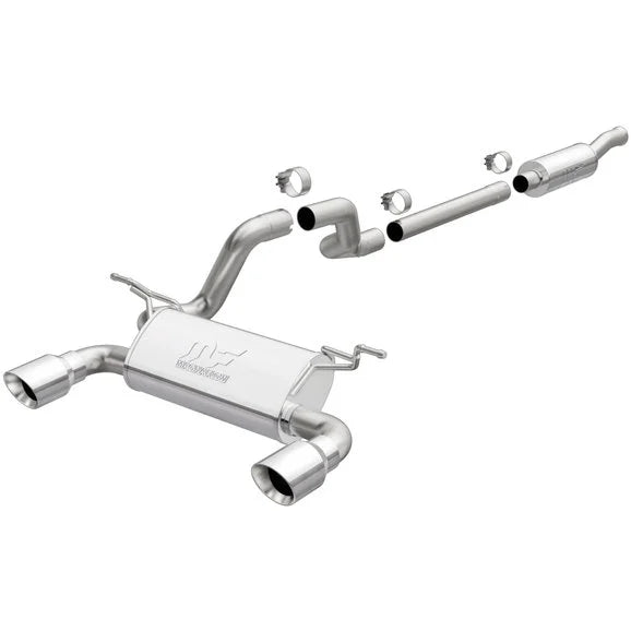 Load image into Gallery viewer, Magnaflow 19416 Street Series Stainless Steel Dual Exit Cat Back Exhaust System in Stainless Steel for 18-24 Jeep Wrangler JL with 3.6L
