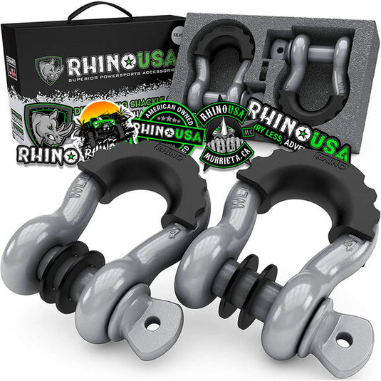 Rhino USA 3/4" D-Ring Shackle Set