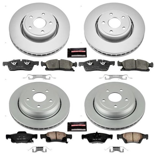 Power Stop CRK6537 Front & Rear Z17 Evolution Geomet Coated Brake Kit  for 13-15 Jeep Grand Cherokee WK