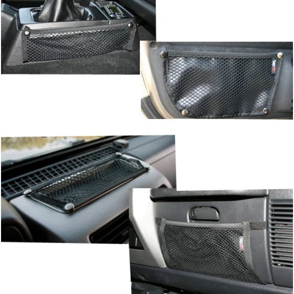 Rugged Ridge 12495.11 5 Piece Interior Mesh Storage Kit for 97-06 Jeep Wrangler TJ & Unlimited TJ