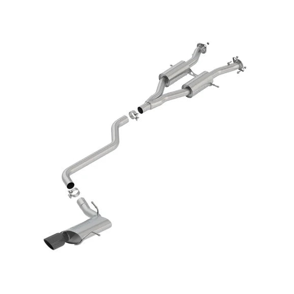 Borla 140748BC S-Type Cat-Back Exhaust w/ Black Chrome Tip for 14-18 Jeep Grand Cherokee WK2 with 3.6L