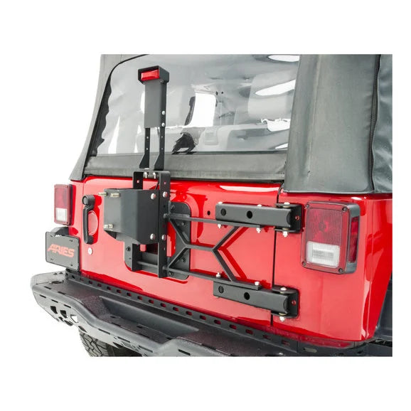 Load image into Gallery viewer, Aries 2563000 Heavy Duty Swing Away Spare Tire Carrier for 07-18 Jeep Wrangler JK
