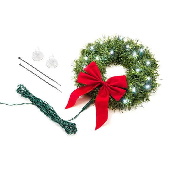 Load image into Gallery viewer, Quadratec 12-Volt LED Christmas Wreath
