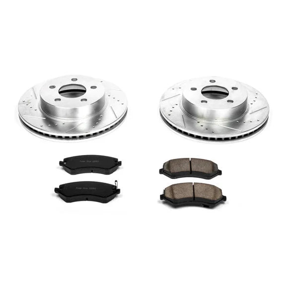 Power Stop K2160 Front Z23 Evolution Sport Performance 1-Click Brake Kit for 02-07 Jeep Liberty KJ