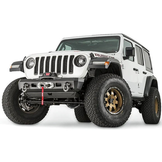 WARN 101325 Elite Series Stubby Front Bumper for 18-23 Jeep Wrangler JL & Gladiator JT