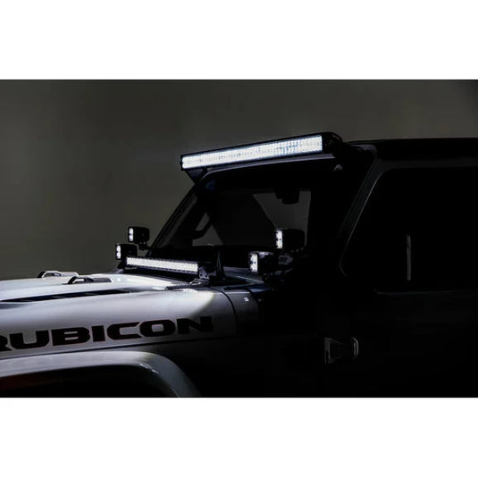 ZROADZ Z364931-KIT Hood Cowl Mounting Brackets with (1) Single Row 30" LED Light Bar for 18-21 Jeep Wrangler JL