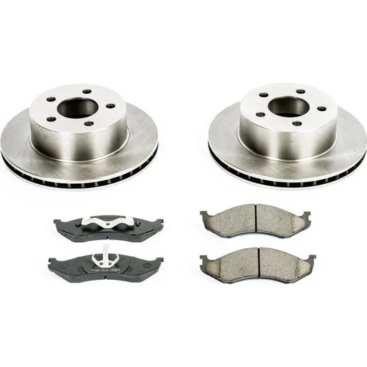 Power Stop KOE2119 Front Z16 Autospecialty Daily Driver OE Brake Kit for 90-99 Jeep Wrangler YJ & TJ