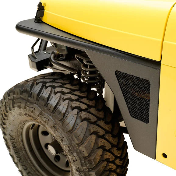 Load image into Gallery viewer, Paramount Automotive 51-0041 Steel Front Fender w/ Mesh Insert &amp; LED Turn Signal for 97-06 Jeep Wrangler TJ &amp; Unlimited TJ
