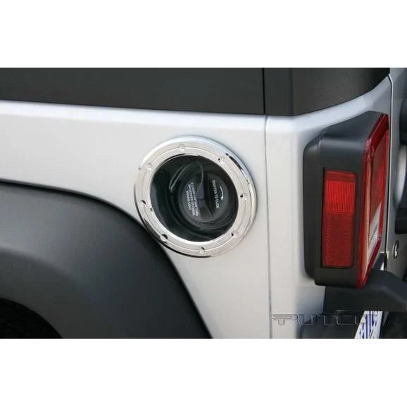 Putco 400938 Chrome Fuel Tank Door Cover for 07-18 Jeep Wrangler JK 2 Door