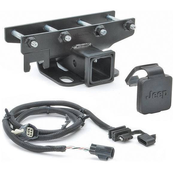 Load image into Gallery viewer, Quadratec Premium 2&quot; Receiver Hitch with Wiring Kit and Hitch Plug for 07-18 Jeep Wrangler JK
