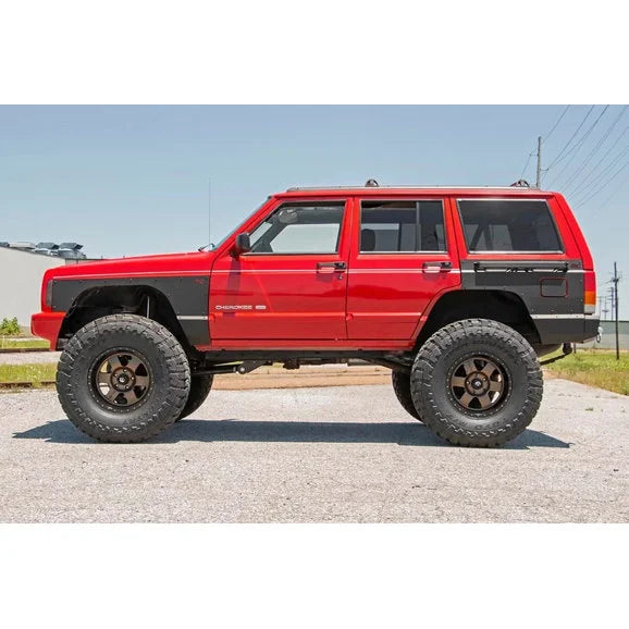 Load image into Gallery viewer, Rough Country 10580 Front &amp; Rear Quarter Panel Armor for 84-96 Jeep Cherokee XJ
