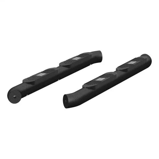 Aries Big Step 4" Black Aluminum Round Side Bars for 07-24 Jeep Wrangler JK and JL