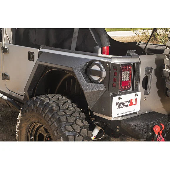 Load image into Gallery viewer, Rugged Ridge XHD Rear Armor Fenders for 07-18 Jeep Wrangler JK
