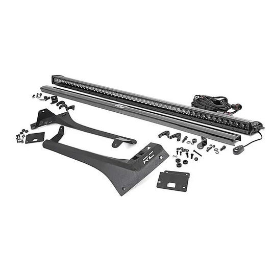 Rough Country 50 Inch LED Light Bar Upper Windshield Kit for 18-24 Jeep Wrangler JL & Gladiator JT